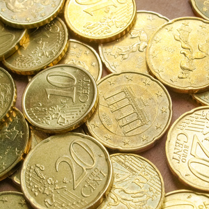 欧元硬币背景