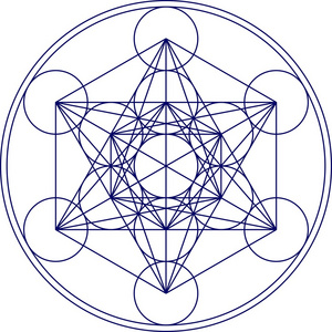 手指五角星梅多维数据集-神圣几何-生命之花照片