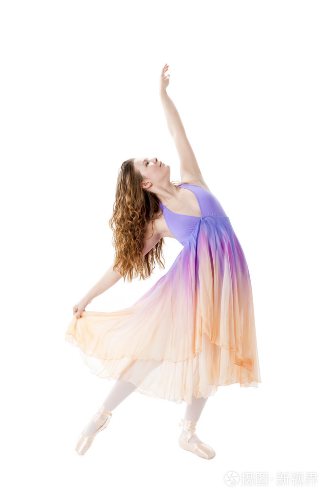 漂亮的裙子跳舞芭蕾 en 普安特