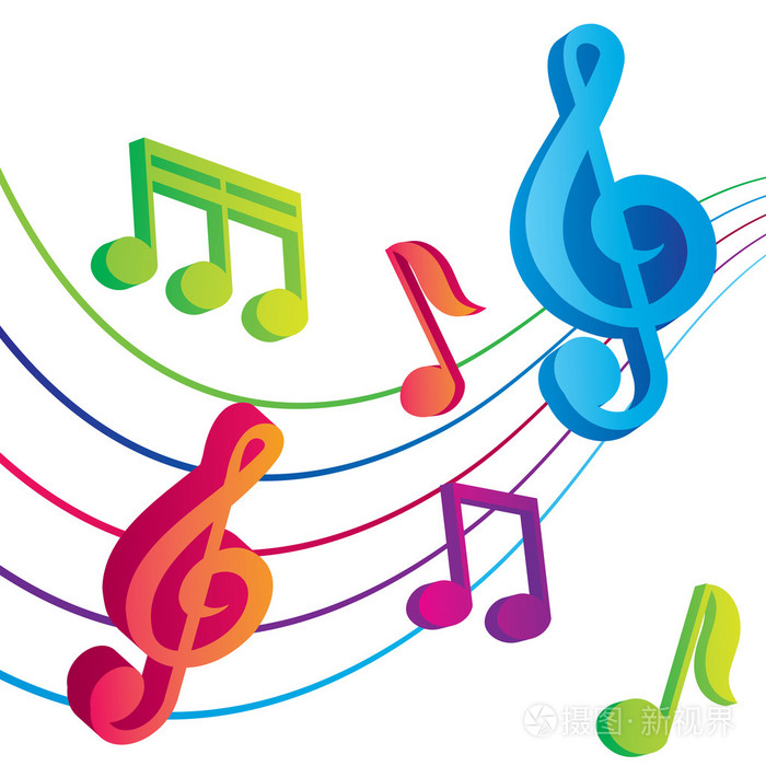 矢量音符矢量背景插画-正版商用图片1bpdmv-摄图新视界