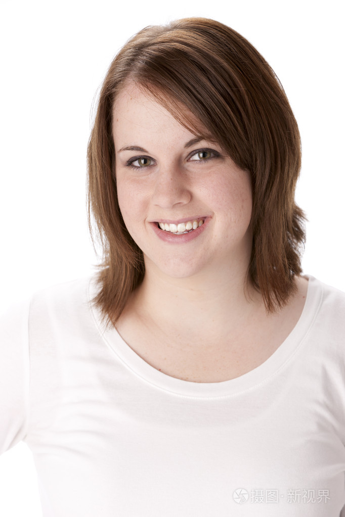 一个微笑着的白种人年轻女子的形象照片-正版商用图片1bpdum-摄图新