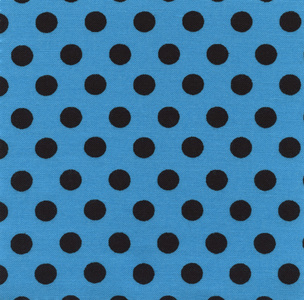 高分辨率蓝色织物的黑色圆点