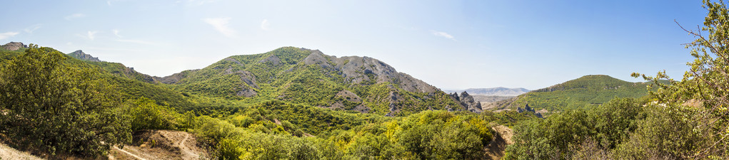 山的全景