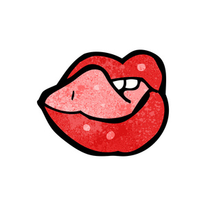 舌头舔嘴唇卡通