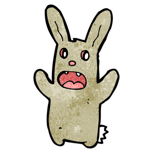 可怕的小兔子卡通图片