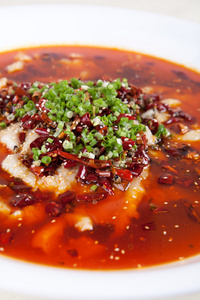 中国美味的食物水煮鱼