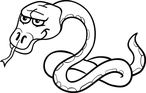 蛇卡通插图为图画书
