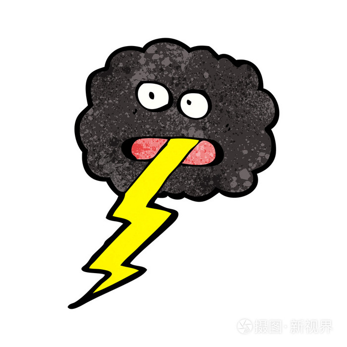 卡通雷云插画-正版商用图片1bq6tm-摄图新视界