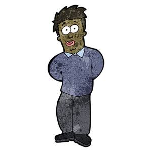 卡通腼腆的人照片