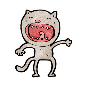 尖叫的猫卡通尖叫猫cartoon skrikande katt照片