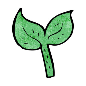 大树苗手绘图片