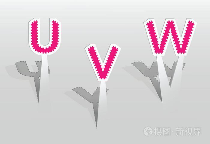 uvw 字母的插图