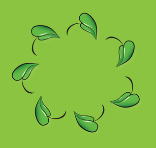 整圈绿色圆圈照片