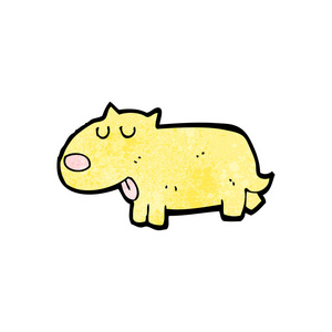 黄色的狗只的卡通明星