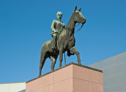曼纳海姆在赫尔辛基，芬兰的雕像