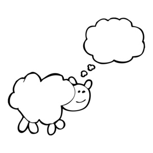 一只羊的图画