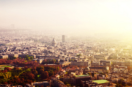从蒙帕纳斯大厦巴黎鸟瞰图