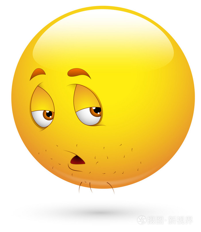 笑脸矢量图疲惫的脸