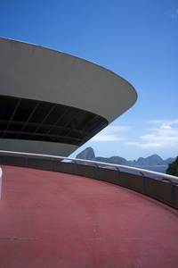 博物馆为现代艺术 mac 在 niteroi，里约热内卢巴西南美，巴西由设计建筑师 oscar niemeyer