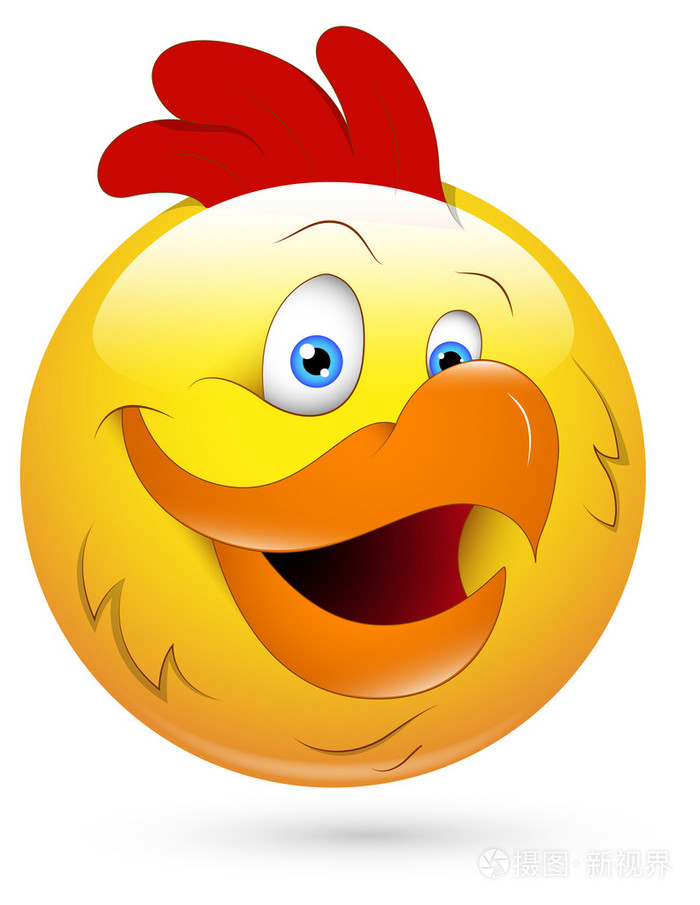 笑脸矢量图-公鸡的脸