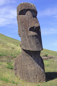 石像在  鱼涌 东岛 智利