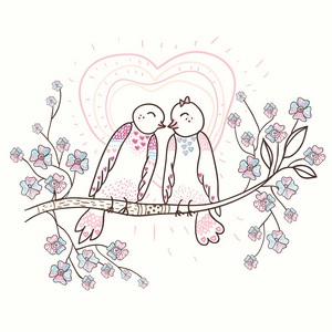 爱情鸟的插图