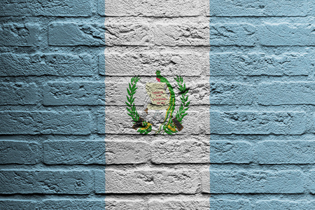 一幅画的一个标志，危地马拉砖墙