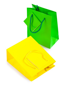 黄色和绿色的纸包