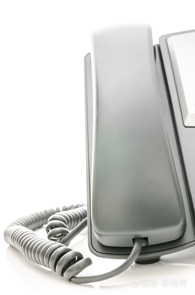 一个电话听筒特写