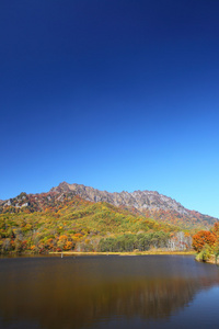 山和秋季池塘