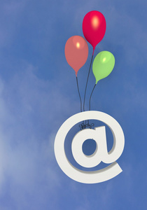 气球在天空中的电子邮件