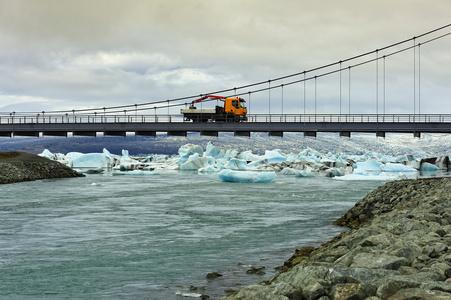 jokulsarlon 桥 冰岛