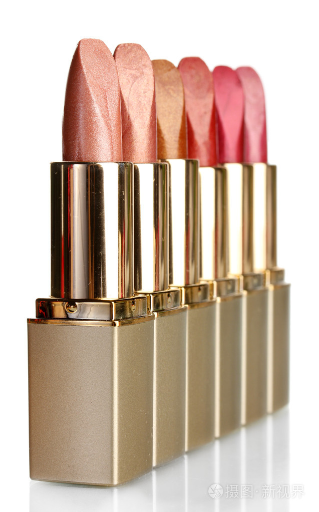 美丽的口红,孤立在白色