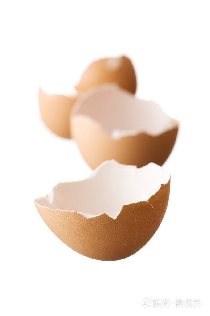 孤立在白色背景上的蛋壳