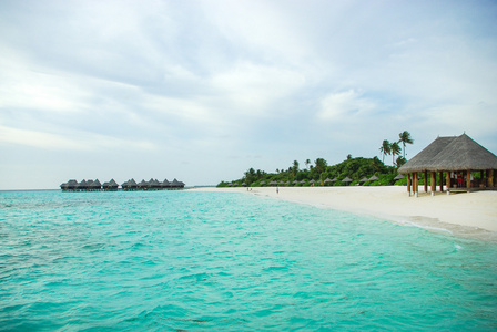 热带印度洋的马尔代夫岛