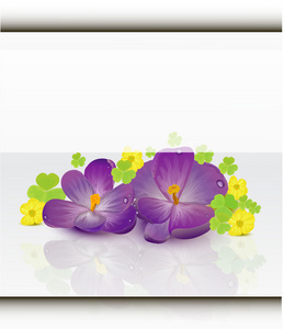 邀请或抽象花卉背景婚礼卡