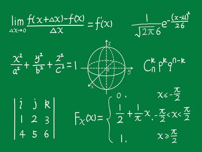 矢量类黑板上的数学