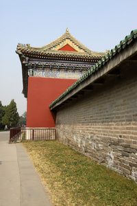 釉面的墙的天堂寺