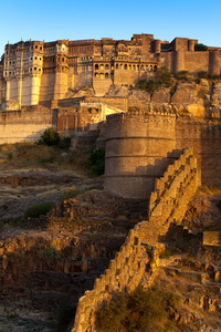 在焦特布尔，印度 mehrangarh 堡