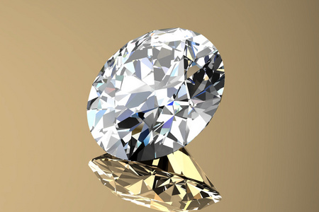 钻石珠宝与黄金背景的思考图片