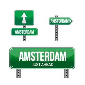 阿姆斯特丹的城市道路标志