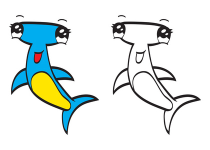 路氏双髻鲨可爱卡通双髻鲨照片