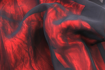 红色折叠式的纺织背景