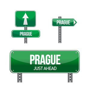 布拉格城市道路标志