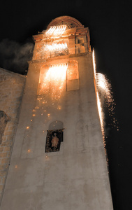 firework at Iglesia de Nuestra Seora de la O, Sanlucar de Barr