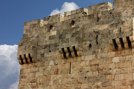 蓝蓝的天空背景上 jaffa 门