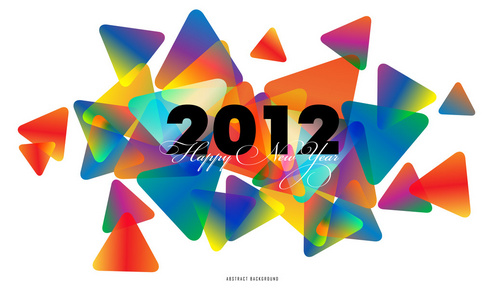 新年快乐 2012年抽象背景