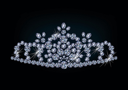 公主的钻石王冠，矢量图