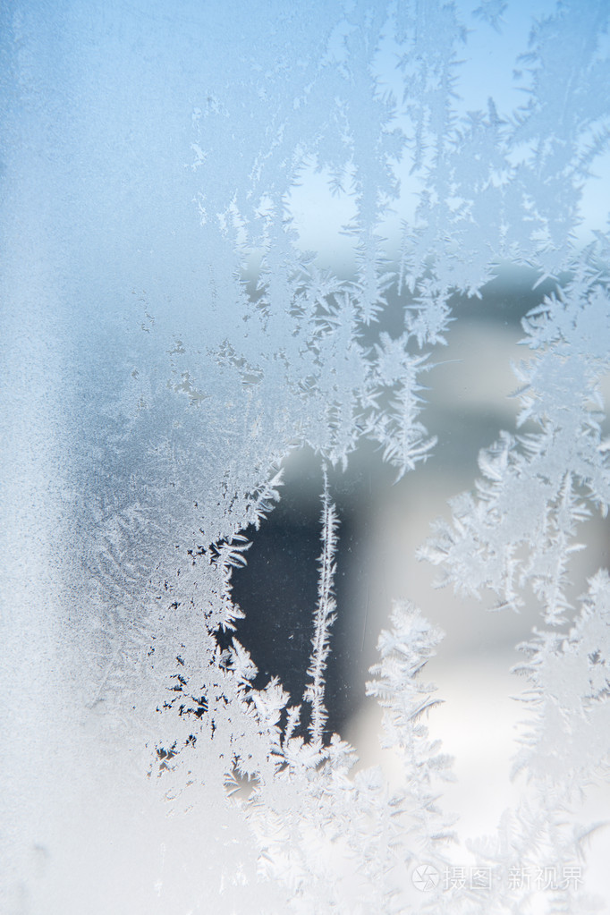 冬天玻璃上的冰模式