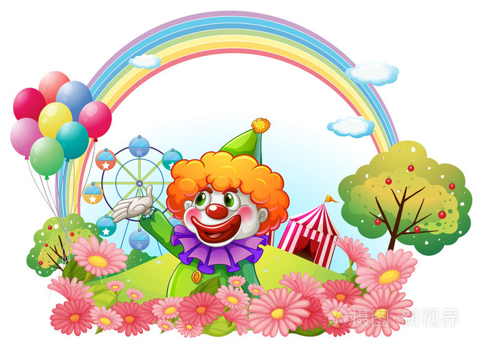 游乐园中的小丑